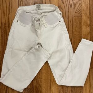 Jcrew maternity toothpick white jeans